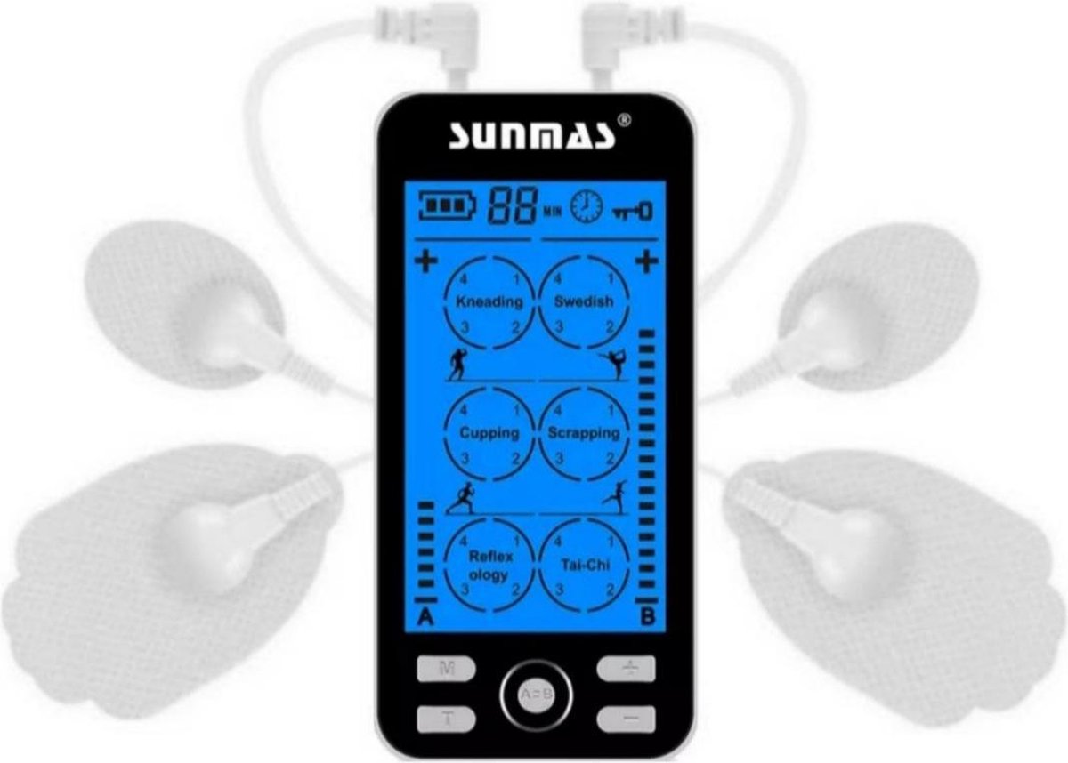 Domas - TENS apparaat - spierstimulator - tens - 4 elektrode pads