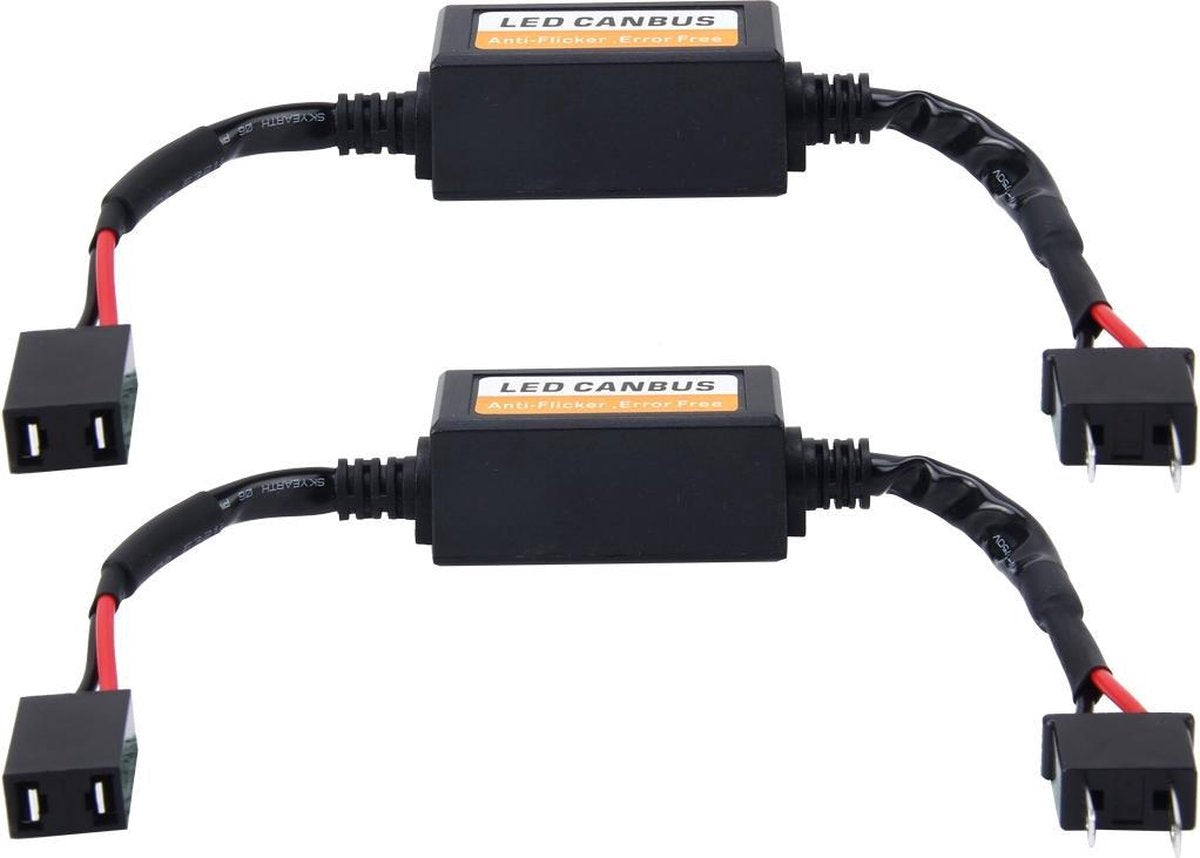 2 STKS H7 Auto Auto LED Koplamp Canbus Waarschuwing Foutloze decoderadapter voor DC 9-16V / 20W-40W