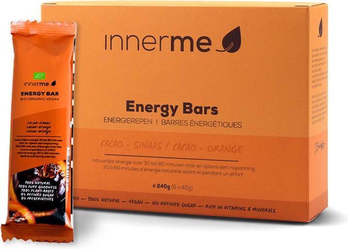 Innerme Energy Bars 'Cacao-Sinaas' - bio & vegan sportreep - 6 energierepen 40g