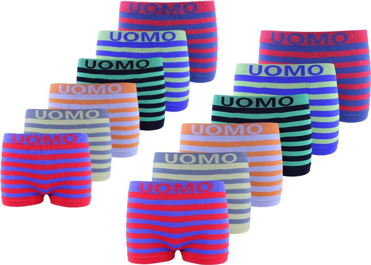 Microfiber Boxershort jongens 2001 - Jongens ondergoed - VOORDELIGE 12-PACK 152/164