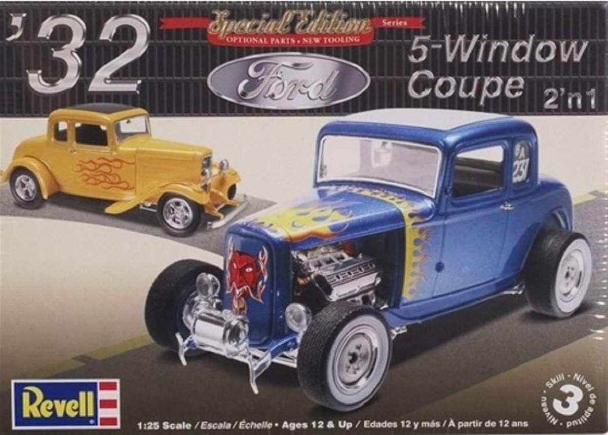 1:25 Revell 14228  1932 Ford 5 Window Coupe 2n1 Plastic kit