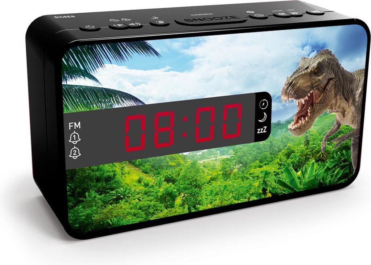 Bigben Wekkerradio Dino's - 3 Wisselbare Panelen