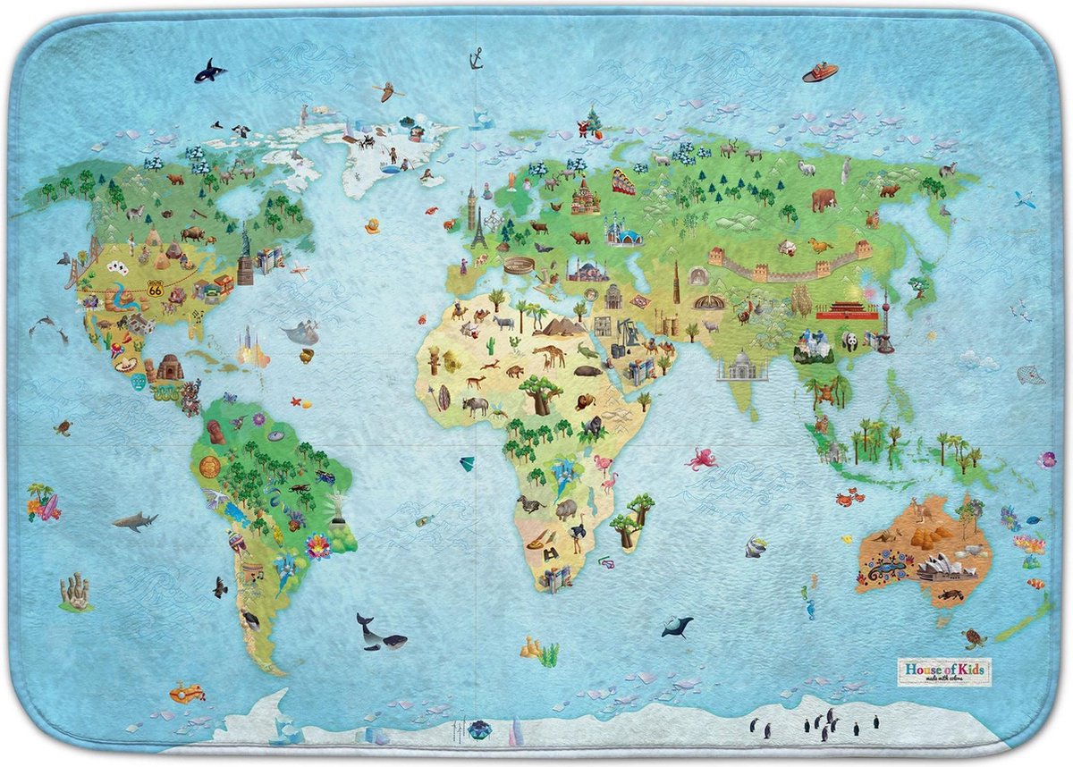 Achoka Speelkleed Around The World 130 X 180 Cm 12