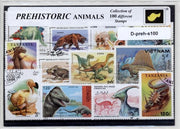Dinosaurussen / Prehistorische dieren – Luxe Postzegel pakket (A6 formaat) : collectie van 100 verschillende postzegels van dinosaurussen. Cadeau ! Het product is te verzenden als ansichtkaart in een A6 envelop. Dino's