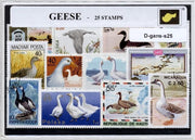 Ganzen – Luxe postzegel pakket (A6 formaat) - collectie van 25 verschillende postzegels van ganzen – kan als ansichtkaart in een A6 envelop. Authentiek cadeau - kado - kaart - watervogel - Anserinae - Anatidae - ganzerik - gent - gander