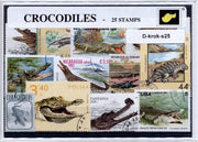 Krokodillen – Luxe postzegel pakket (A6 formaat) : collectie van 25 verschillende postzegels van krokodillen – kan als ansichtkaart in een A6 envelop - authentiek cadeau - kado - geschenk - kaart  - Crocodylidae - alligator - kaaiman - gaviaal