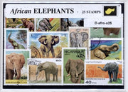 Afrikaanse olifanten – Luxe postzegel pakket (A6 formaat) : collectie van 25 verschillende postzegels van Afrikaanse olifanten – kan als ansichtkaart in een A6 envelop - authentiek cadeau - kado - geschenk - kaart - afrika - olifant - wilde dieren