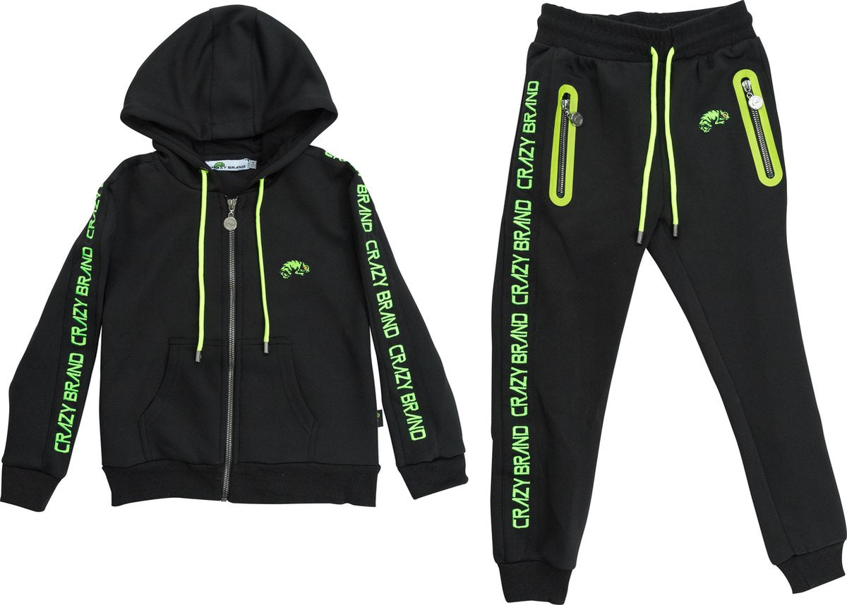 Kinder Trainingspak kleur logo lichtgroen