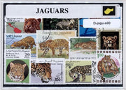 Jaguars – Luxe postzegel pakket (A6 formaat) : collectie van verschillende postzegels van jaguars – kan als ansichtkaart in een A6 envelop - authentiek cadeau - kado tip - geschenk - kaart - Panthera onca - panter - staart - regenwoud - roofier