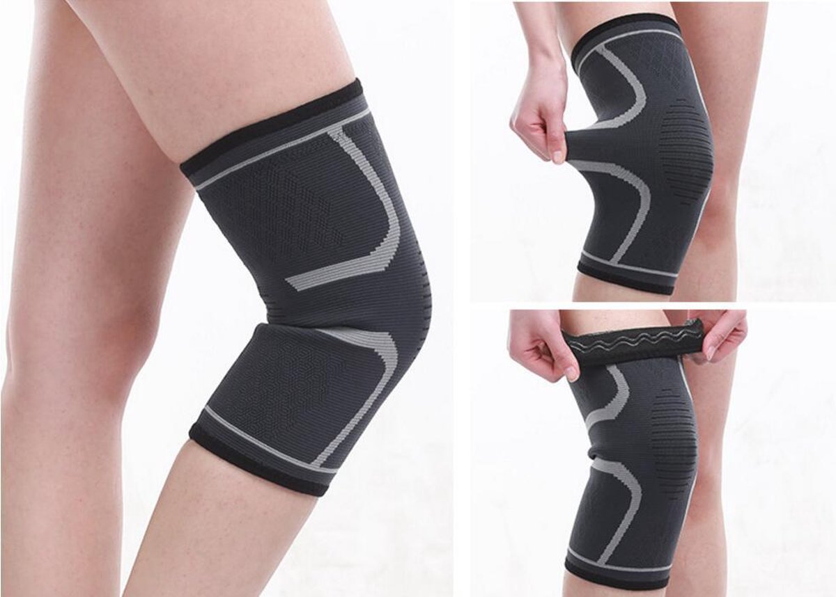Kniebrace Zwart/Grijs - XL