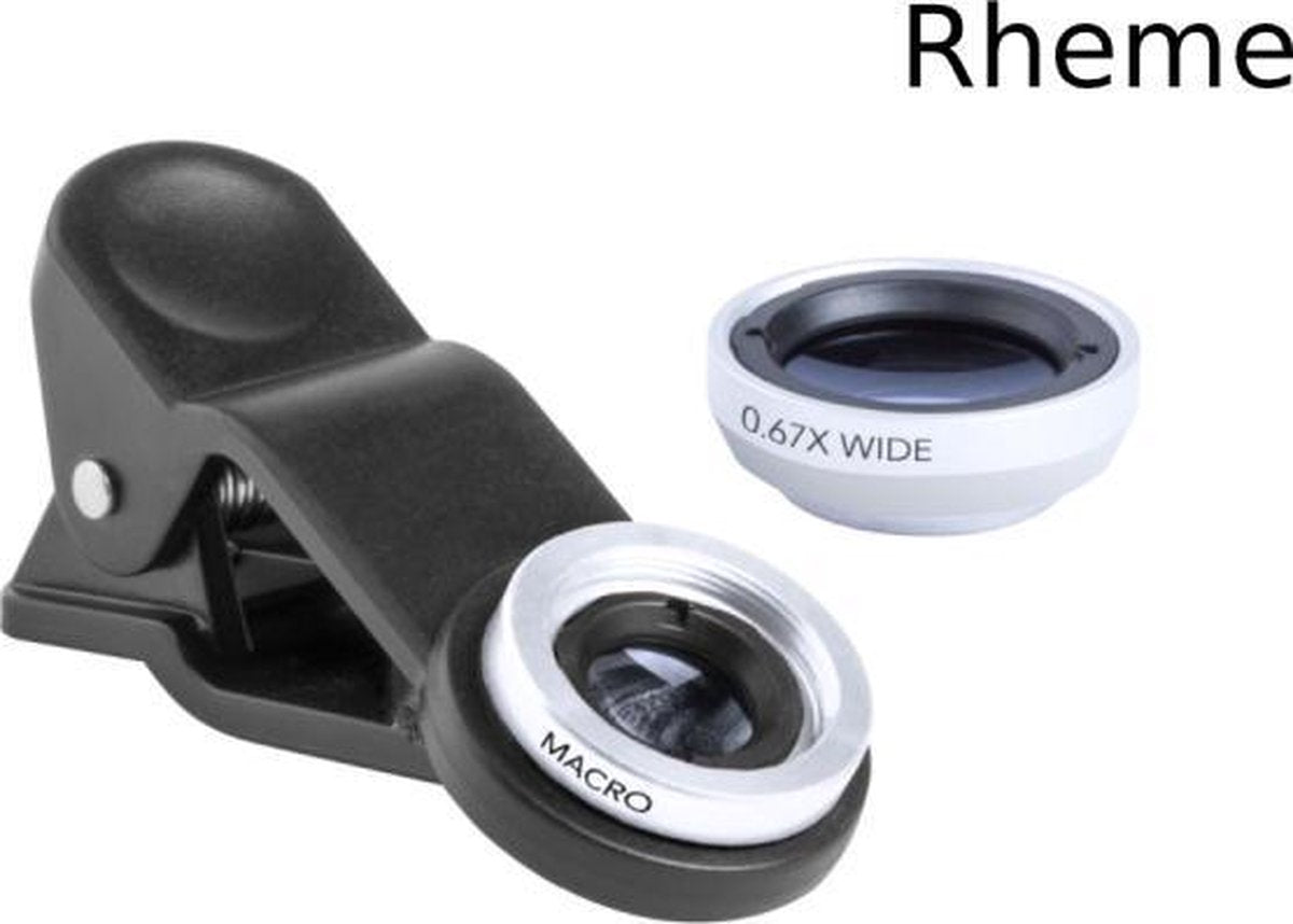 Smartphone Lens Kit - 2 Lenzen - Universeel Clip - Draagtasje - Rheme