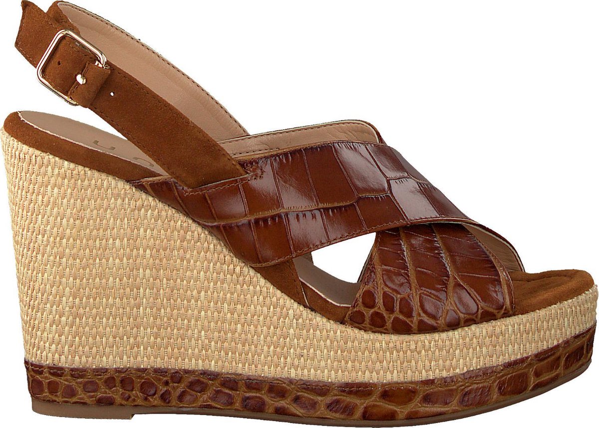 Unisa Miguel Sandalen - Met Sleehak - Dames - Bruin - Maat 39