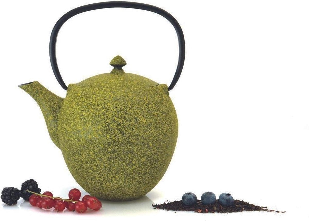 BergHOFF Gietijzeren Tetsubin theepot - 1 liter - cracquelé - groen