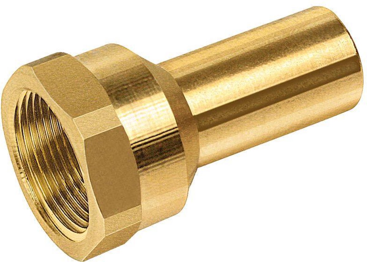 Roodkoper - Bonfix - persfitting - voor drinkwater - Insteekkoppeling - 1" x 28 mm - lange binnendraad x insteek - DVGW - KIWA keur
