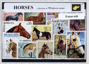 Paarden - Luxe postzegel pakket (A6 formaat) : collectie van 50 verschillende postzegels van paarden – kan als ansichtkaart in een A6 envelop - authentiek cadeau - kado - geschenk kaart - paard - paardrijden - amazone - ruiter - manege - equestrian