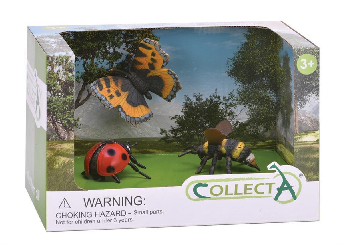 Collecta Insecten: Speelset In Giftverpakking 3-delig Vlinder