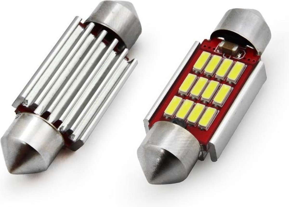 36MM LED - CANBUS - 12SMD - 4014 - 12V / 24V - 2 stuks