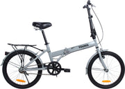 TimeCares Vouwfiets  - 20 Inch - Zilver - Unisex - Lichte Fiets - Herenfiets - Damesfiets
