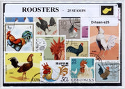 Hanen – Luxe postzegel pakket (A6 formaat) - collectie van 25 verschillende postzegels van hanen – kan als ansichtkaart in een A6 envelop. Authentiek cadeau - kado - kaart - boerderij - kip - hen - hoender - hoenderachtigen - veren - boederijdieren