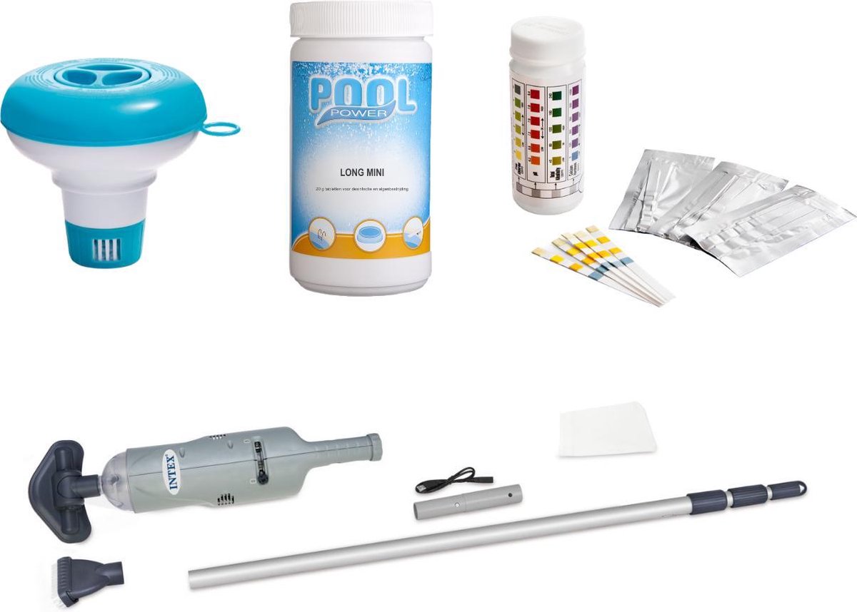 Zwembad onderhoud - Intex - Zwembadstofzuiger - Chloorpakket - Chloor