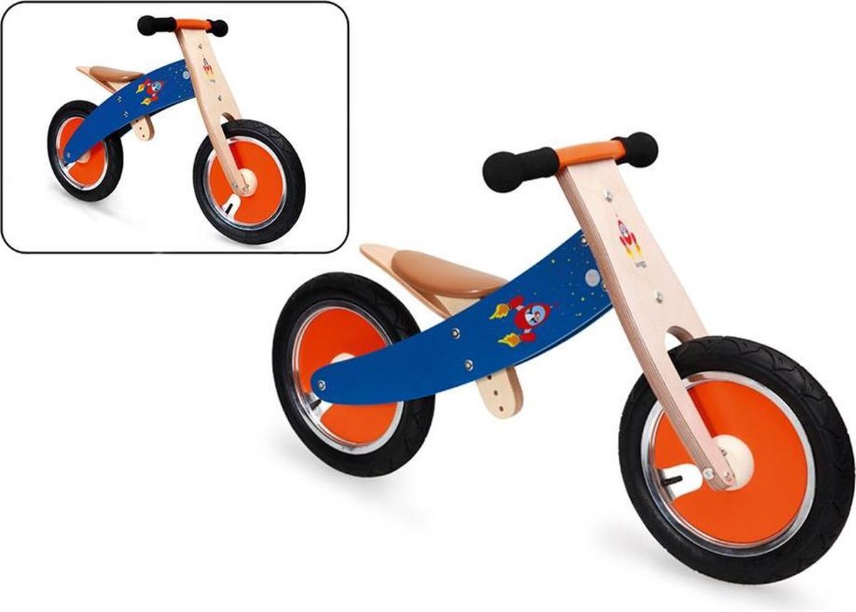 Scratch Balance Bike - Loopfiets - Jongens en meisjes - Rood;Blauw - 12 Inch