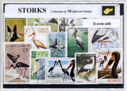 Ooievaars – Luxe postzegel pakket (A6 formaat) : collectie van 50 verschillende postzegels van ooievaars – kan als ansichtkaart in een A6 envelop - authentiek cadeau - kado - geschenk - kaart - baby - vogel - zwartwit - Ciconiidae - Cathartidae