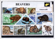 Bevers – Luxe postzegel pakket (A6 formaat) : collectie van verschillende postzegels van bevers – kan als ansichtkaart in een A6  envelop - authentiek cadeau - kado -kaart - dieren - knaagdier - capibara - amerika - europa - beverachtigen - dam