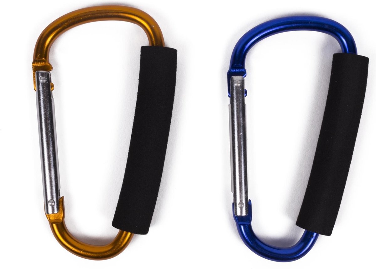 Benson Karabijnhaken Set met Soft Grip - 7 x 120 mm. - 2 Stuks