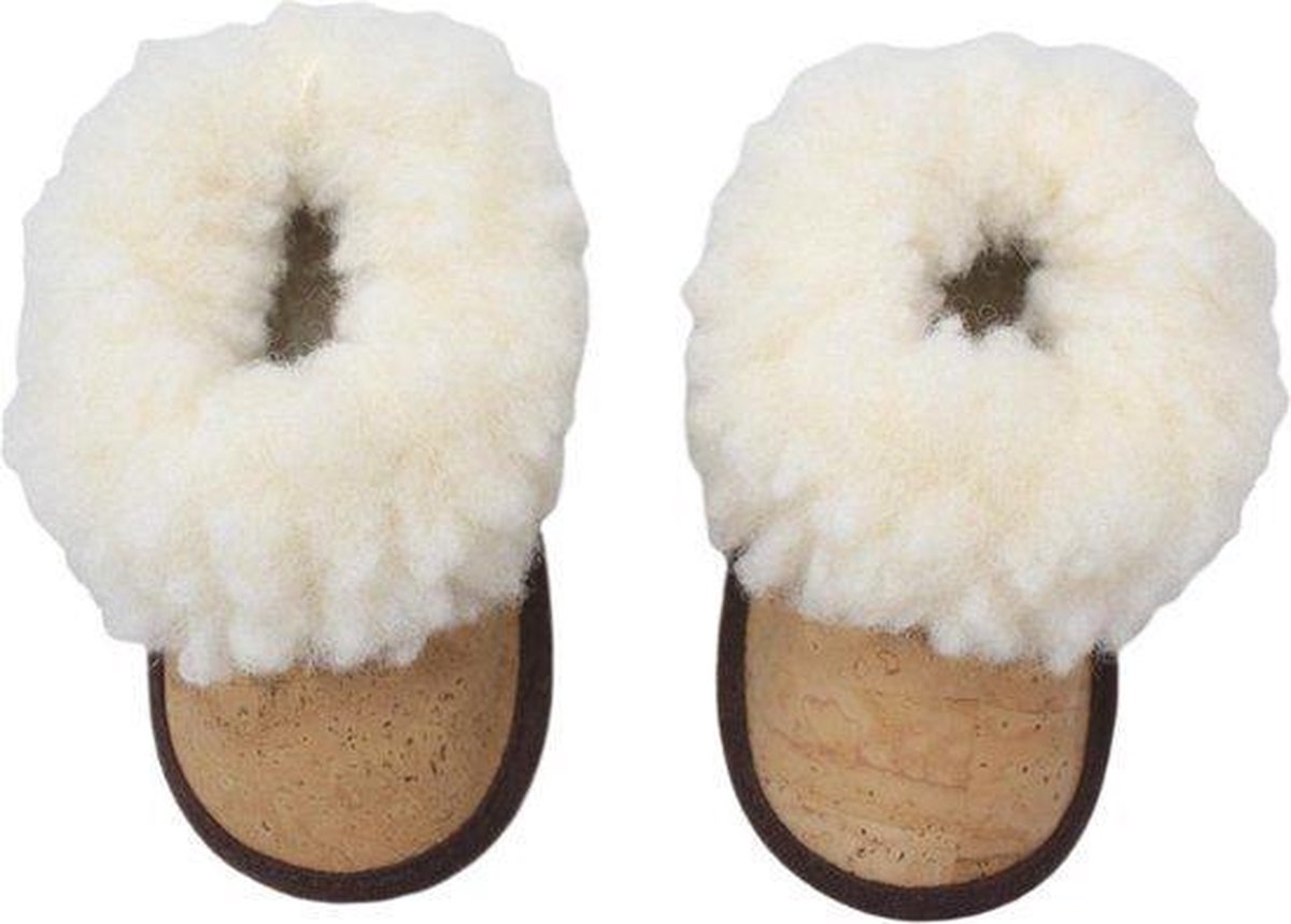 Baby - sloffen - pantoffels - kurk - origineel - baby - shower - kraam - cadeau - duurzaam - maat 19