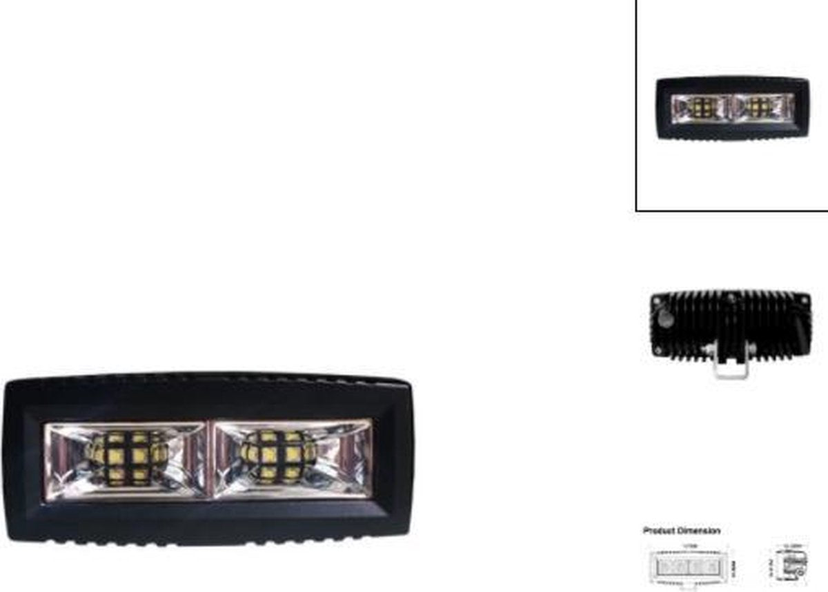 AngryMoose SINGLE 10  4'' scene - LED lampen - verstraler - zwart - 9-32 volt