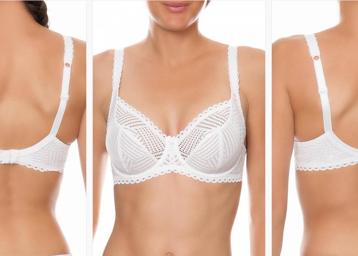 Antigel by Lise Charmel tressage graphic wit niet voorgevormde beugel BH 75/90E