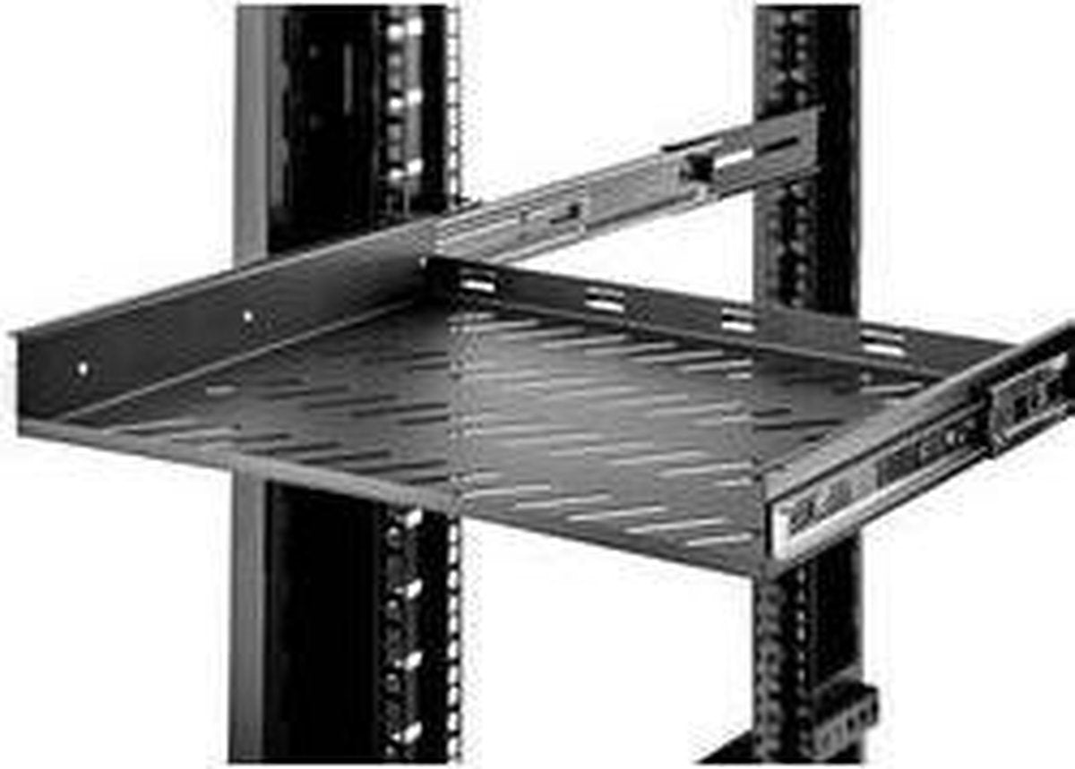 Renkforce RF-3432148 19 inch Patchkast-apparaatbodem 1 HE Uittrekbaar Geschikt voor kastdiepte: vanaf 400 mm Zwart