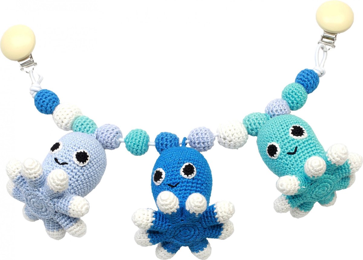 Naturezoo Kinderwagenspanner Octopus Gehaakt 40 Cm Multicolor