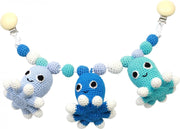 Naturezoo Kinderwagenspanner Octopus Gehaakt 40 Cm Multicolor