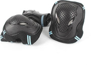 J-Pro Valbescherming - Skate en Skeeler Bescherming Set - Zwart met Blauw - Maat M