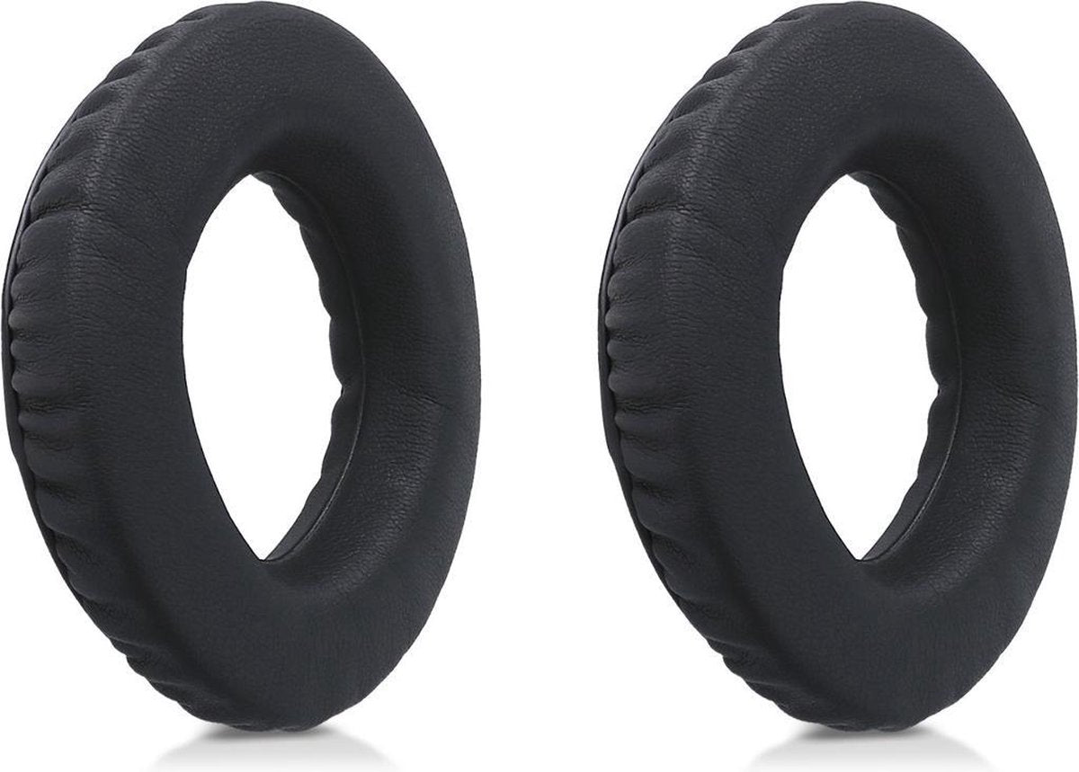 kwmobile 2x oorkussens voor Sennheiser PX360 / MM550-X / MM450-X koptelefoons - imitatieleer - voor over-ear-koptelefoon - zwart
