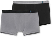 Schiesser 95/5 2P Heren Boxershort - Zwart/Grijs - Maat XXL