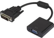 Renkforce RF-3301134 DVI / VGA Adapter [1x DVI-stekker 24+1-polig - 1x VGA-bus] Zwart Met Ferrietkern