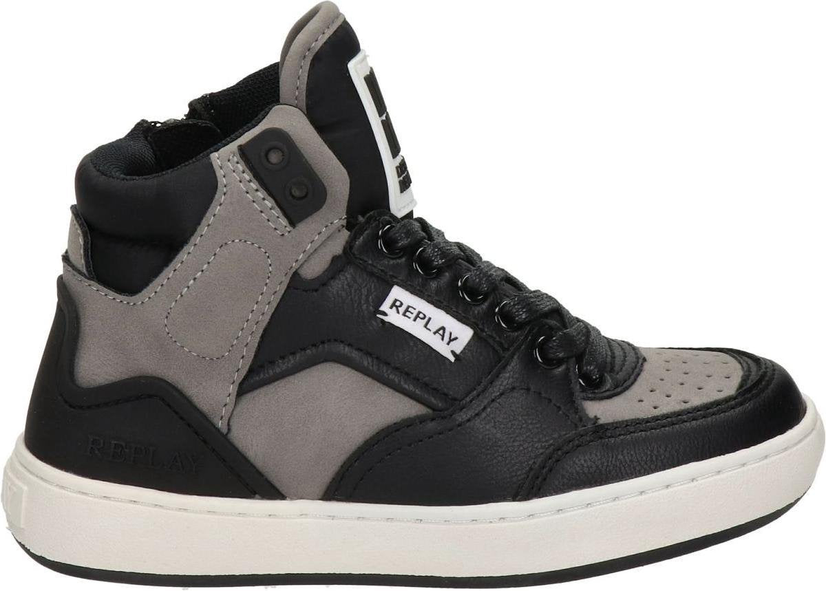 Replay Bokkai jongens sneaker - Zwart wit - Maat 31