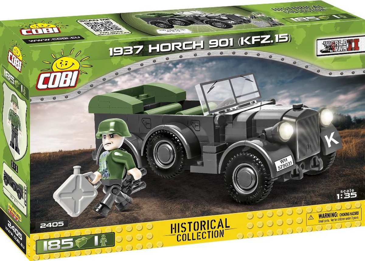 COBI Historical Collection WWII 1937 Horch 901 - Constructiespeelgoed - Bouwpakket - Modelbouw