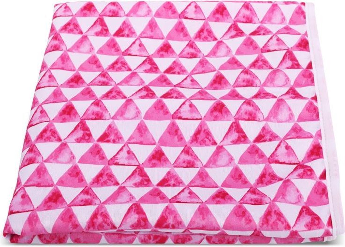 Verschoonmatje – Roze Driekhoeken | Gratis verzending | Kidzstore.eu | Verschonen | Waterdicht | Baby verschoonmat | 50cm x 70cm