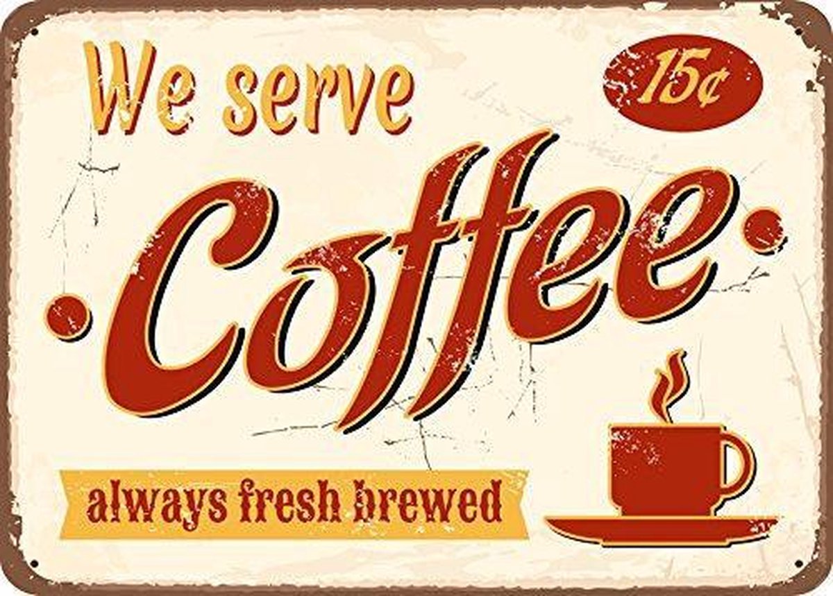 Papillon Afdruipmat met print - antislip keukenmat - we serve coffee - 50x40 cm