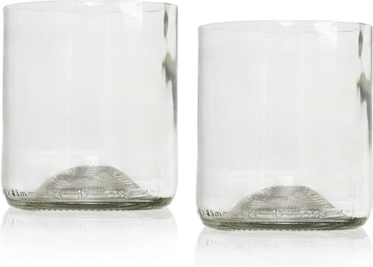 Rebottled Whiskey Tumbler - Duurzaam - Transparant - 2 stuks - 330 ml