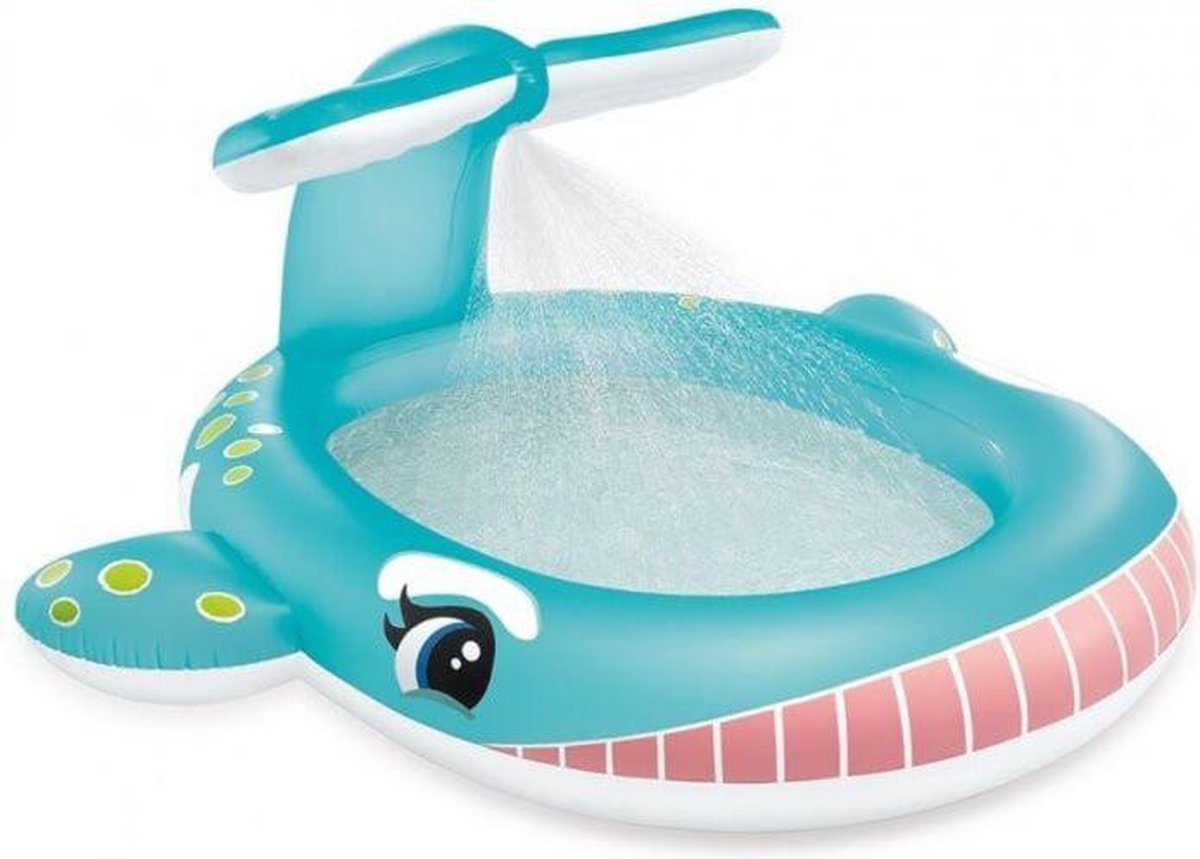 Opblaasbaar - Kinderzwembad - Intex - Walvis - Met Sproeier