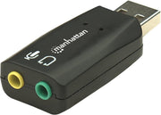 Manhattan Hi-Speed USB 3-D Audio Adapter 2.1 Externe geluidskaart Externe koptelefoonaansluitingen
