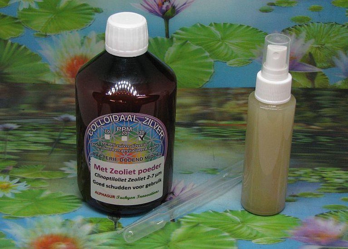 Colloidaal zilver 500ml 30 PPM met zeoliet