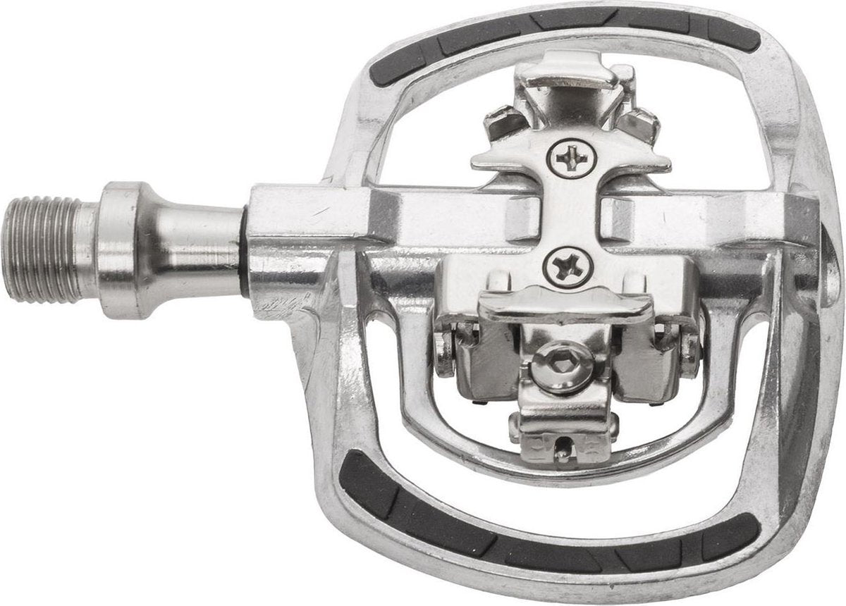M-wave Klikpedaal Drag-t1 9/16 Inch Zilver Set