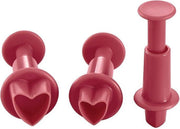 Lurch - uitsteekvormen hart - 3 st. - rood
