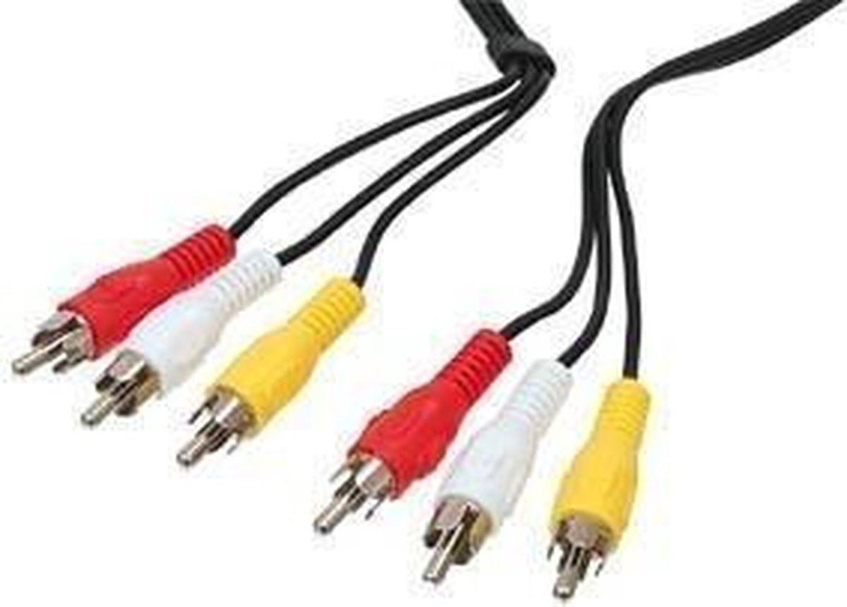 Tulp Audio Video Kabel 5 meter M-M - Zwart