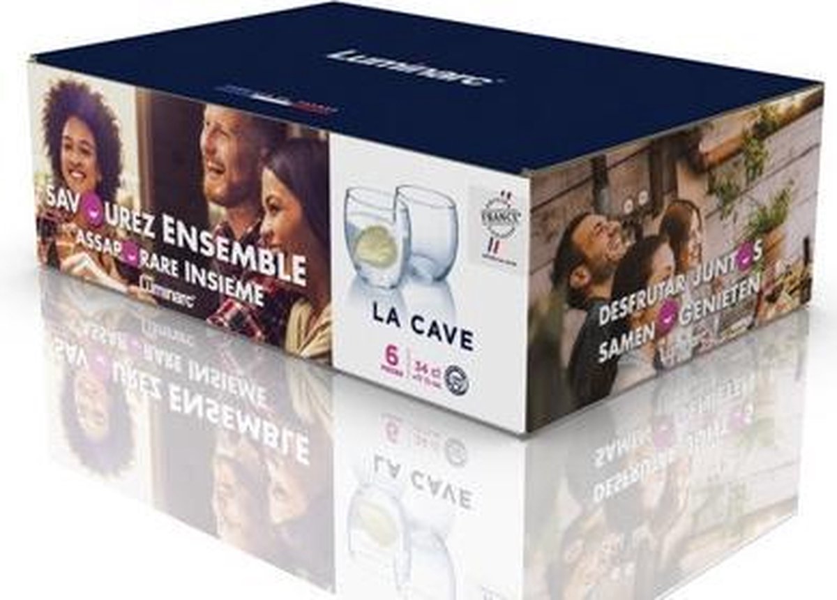 La cave Tumbler set - Waterglazen - Drinkglazen - Luxe Whiskeyglazen - 34cl - 6 stuks